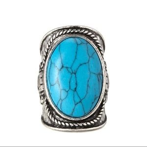 Faux Turquoise Boho Ring